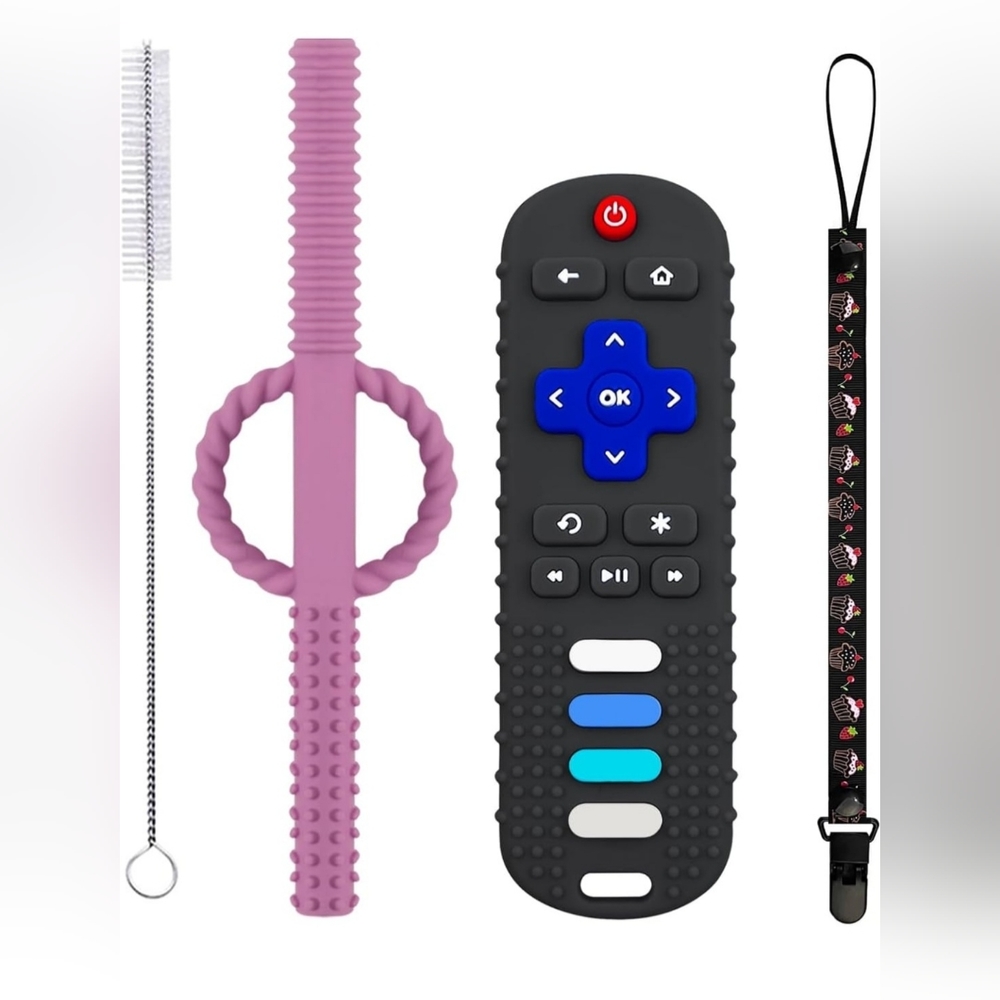 NEW Baby Teether Toys - TV Remote Control Shape Silicone Toddler Teething Toys